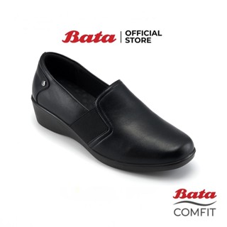 BATA บาจา COMFIT รองเท้าเพื่อสุขภาพหุ้มส้น รองเท้าเสริมส้น สูง 1 นิ้ว สำหรับผู้หญิง รุ่น NEWSTRAR สีดำ รหัส 6516755