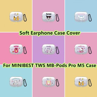 เคสหูฟัง แบบนิ่ม ลายการ์ตูน สําหรับ MINIBEST TWS MB-Pods Pro M5 MINIBEST TWS MB-Pods Pro M5