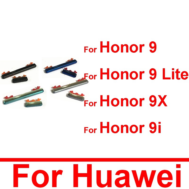 Power + ปริมาณปุ่มด้านข้างปุ่มสําหรับ Huawei Honor 9 Lite 9X 9i สวิตช์ควบคุมระดับเสียงด้านข้าง Key เปลี่ยนโทรศัพท์อะไหล่ซ่อม