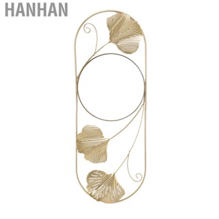 Hanhan Metal Leaf Wall Mirror Wearable Decorative Mirror for Bedroom for Office