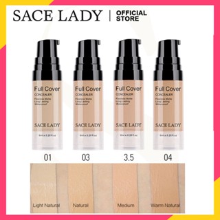 6Ml SACE LADY คอนซีลเลอร์ Smooth Waterproof Full Coverage Long-Lasting Moisturizing Liquid Face Foundation แต่งหน้า1Pcs