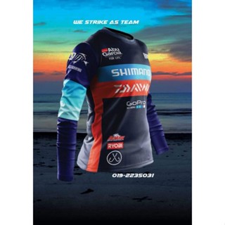 SHIMANO ABU GARCIA เสื้อกีฬาแขนยาว ผ้าไมโครไฟเบอร์ BAJU PANCING FISHING JERSEY SW LEGENDARY สําหรับตกปลา