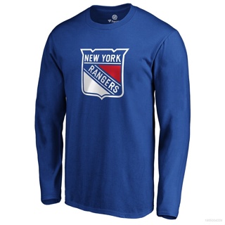 เสื้อกีฬาแขนยาว ลาย HQ1 NHL New York Rangers Jersey Hockey พลัสไซซ์ QH1