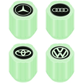 1/4PCS Luminous Tyre Air Cap สําหรับรถยนต์รถจักรยานยนต์จักรยานยางรถ Luminous Valve Cap Stem วาล์วล้อยางหมวก Penutup หลอด Angin
