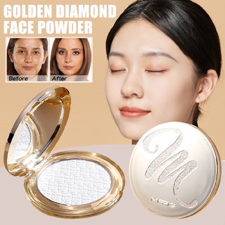 Aimy Golden Diamond Face Powder For All-Day Makeup Lasting Concealer Oil Control