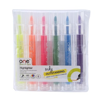 ONE ปากกาเน้นข้อความ G-0517T คละสี (แพ็ค 6 ด้าม)