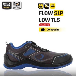 [ของแท้พร้อมส่ง] Safety Jogger รุ่น FLOW S1P LOW TLS รองเท้าเซฟตี้ หัวคอมโพสิท หุ้มส้น ไม่มีเชือก คุณภาพดี