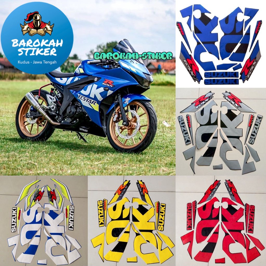 สติ๊กเกอร์ Striping polet สําหรับ Suzuki Gsx 150 2017 สติ๊กเกอร์ตัดตัวถังรถมอเตอร์ไซด์มาตรฐาน คุณภาพดีที่สุด Barokah Sticker
