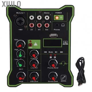 Xiulo Mini Audio Mixer  5 Channel Audio Mixer USB Interface Music Selection Function Digital Effect  Accurate Calculation  for Computers for Tablets