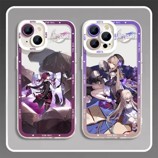 เคสโทรศัพท์ซิลิโคน TPU ใส แบบนิ่ม ลาย Honkai Star Rail Himeko Herta กันกระแทก สําหรับ iPhone 14 11 13 12 Pro Max XS XR X 8 7 6S Plus Mini