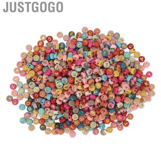 Justgogo Acrylic Letter Beads  Acrylic Material 1200Pcs Beard Bead Letter Design  for Necklace