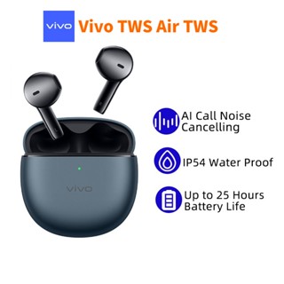 Vivo TWS Air หูฟังบลูทูธ 5.2 ไมโครโฟนคู่ AI ตัดเสียงรบกวน 25 แบตเตอรี่ 14.2 มม. สําหรับ Vivo X80 Pro