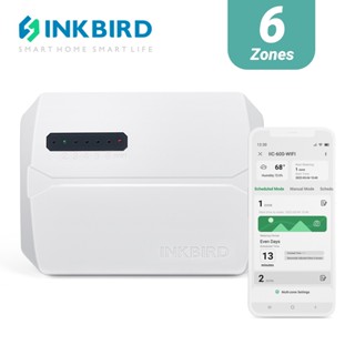 Inkbird IIC-600-WIFI ตัวควบคุมสปริงเกลอร์อัจฉริยะ 6 โซน สําหรับรดน้ําในสนามหญ้า การเกษตร