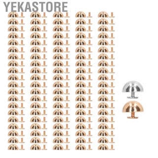 Yekastore Round Head Stud 100 Set Leather Craft Rivets Round Head for Bags