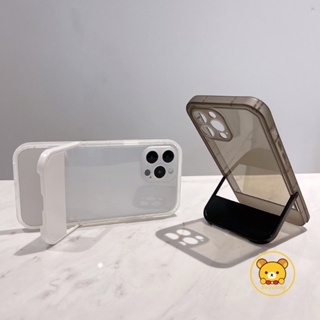 เคสโทรศัพท์มือถือแบบนิ่ม TPU ใส พร้อมขาตั้ง พับได้ สําหรับ Vivo V27 Vivo V27 Pro V27E V25 V23 V20 Pro V23E V21 V21S V17 V15 S1 Pro Y9S X50 Lite S17 S17E