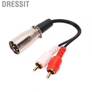 Dressit XLR To Dual RCA Adapter  Long Life Signal Maximization Dual RCA To XLR Cable  for Speaker