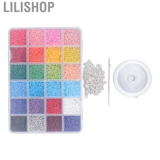 Lilishop Bracelet Beads 24 Grids 2mm Vivid Colors Durable Glass Wide Application Jewelr