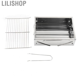 Lilishop Outdoor Barbecue Grill Portable Foldable Stainless Steel BBQ Grill