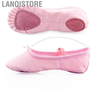 Lanqistore Ballet Slipper Dance Shoe  Elastic Instep Straps Soft Leather Sole Pink Comfortable Ballet Practice Shoes  Shock  for Dancing for Kids Toddlers