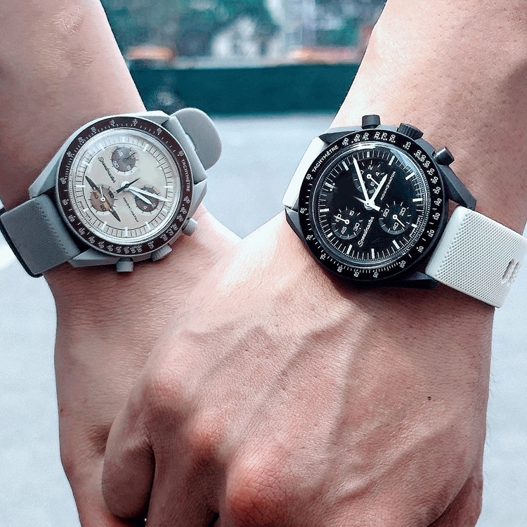 สายนาฬิกาข้อมือ ยางซิลิโคนนิ่ม กันน้ํา 20 มม. สําหรับ MoonSwatch Constellation Planet Watch Band - รูปที่ 4