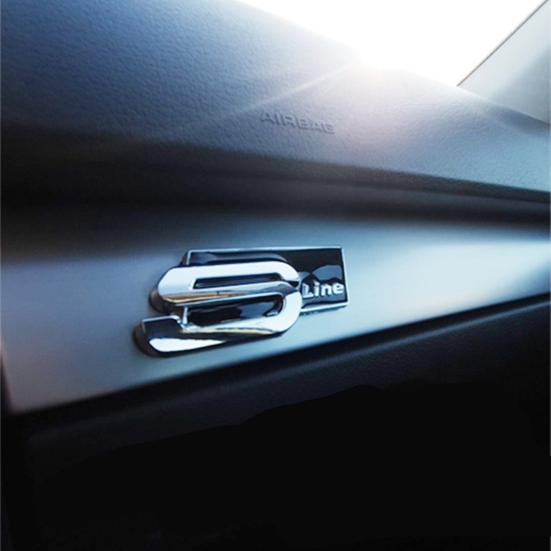 3D โลหะรถสติกเกอร์สําหรับ Audi A1 A3 A4 A5 A6 A7 A8 Q2 Q3 Q5 Q7 Q8 S4 S3 S5 S6 S8 Sline Emblem S Lin
