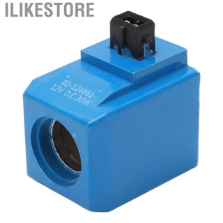 Ilikestore Solenoid Coil 02‑124661 High Efficiency 12V 30W Round Pin Solenoid Coil for Excavator