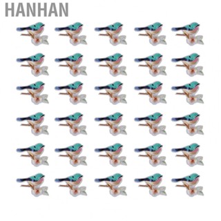 Hanhan 30Pcs Sew On  Bird Flower Style Vibrant Colors Easy to Use Embroidery Applique for Clothes Hats Bags