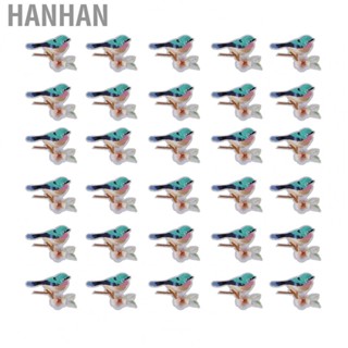 Hanhan 30Pcs Sew On  Bird Flower Style Vibrant Colors Easy to Use Embroidery Applique for Clothes Hats Bags