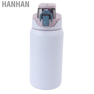 Hanhan 500ML Vacuum Cup  Foldable Handle Press Type Cover Thermal Insulation Cup No Leakage Easy Operation Oxidation Resistant  for Indoor Outdoor