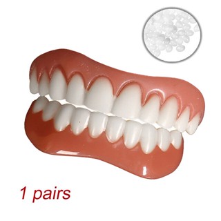 1 Pair Silicone false teeth cosmetic dental veneer men and women dentures oral hygiene tools