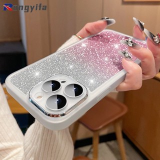 เคสโทรศัพท์มือถือแบบนิ่ม TPU แต่งกลิตเตอร์ พร้อมฟิล์มกันรอยเลนส์กล้อง หรูหรา สําหรับ Samsung Galaxy A72 A52 4G 5G A32 A23 A22 4G A03 M22 4G M23 F23 5G