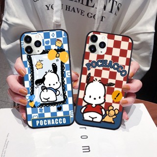 เคสโทรศัพท์มือถือ ลายสุนัข Pochacco นําโชคน่ารัก สีดํา สําหรับ IPhone 11 12 13 Pro Max X Xs Xr 7 8 Plus 14 Promax