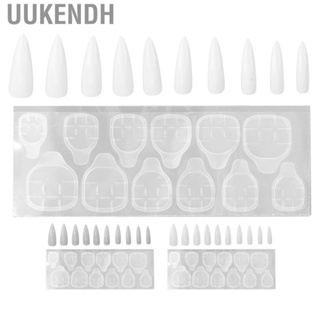 Uukendh Salon Nail Tip  Professional Clear Nail Tips Exquisite with Jelly  for Home for Nail Salon