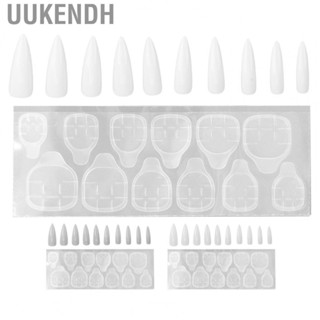 Uukendh Salon Nail Tip  Professional Clear Nail Tips Exquisite with Jelly  for Home for Nail Salon