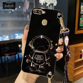 Andyh เคสโทรศัพท์มือถือ ลายนักบินอวกาศน่ารัก พร้อมสายคล้องยาว สําหรับ OPPO A12 A5S A11K F9 PRO A7