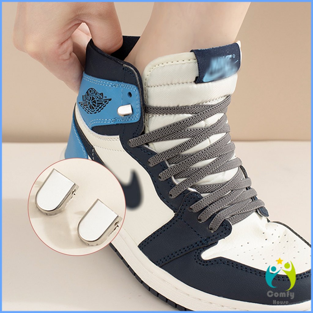 Comfy เชือกรองเท้ายืดหยุ่น แบบคลิปล๊อคไม่ต้องผูก สำหรับเด็ก ผู้ใหญ่ 1 คู่ shoelace
