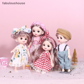 [fabuloushouse] ใหม่ พร้อมส่ง ตุ๊กตาเด็กผู้หญิง ตาโต 3D ข้อต่อขยับได้ 13 ข้อต่อ 17 ซม. DIY