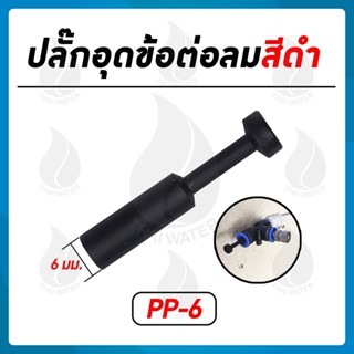 PP-6 ปลั๊กอุดข้อต่อ 6 มม. ( 1/4" ) สีดำ SKU-854