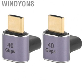 Windyons USB C Male To Female Adapter Right Angle  PD 100W 2 Pcs 8K60Hz High Speed USB C Male To USB C Female Adapter  for Home