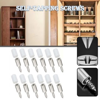 New 50pcs Self-Tapping Screws Cabinet Laminate Support Shelf Bracket Screws Pegs