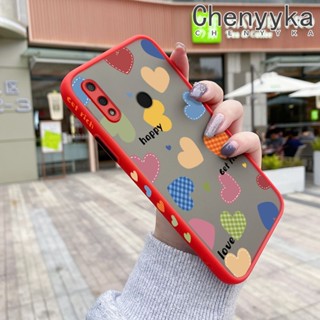 เคสโทรศัพท์ซิลิโคน ขอบสี่เหลี่ยม กันกระแทก ลายการ์ตูนหัวใจ สีสันสดใส สําหรับ Huawei Y9 2019