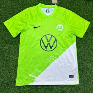 เสื้อกีฬาแขนสั้น ลายทีมชาติฟุตบอล Wolfsburg 23-24 ทีมเหย้า S-XXXXL ชุดเหย้า สําหรับผู้ชาย