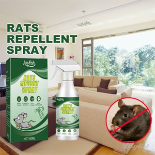 ღ 60ml Fast Mouse Repellent Spray Pest Control Spray Mild Formula Rat Off Spray Rat Killer Household Indoor Car เครื่องยนต์ General Mouse Repellent