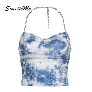 Sweeticme ใหม่ เสื้อสายเดี่ยว เปิดหลังเซ็กซี่ เข้ากับทุกการแต่งกาย แฟชั่นสําหรับผู้หญิง 2023