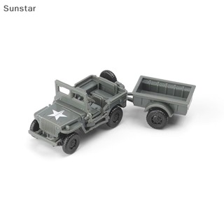 Sunstar โมเดลรถจี๊ปทหาร WWII Willy Jeep ขนาด 1:72 ของเล่นสําหรับเด็ก