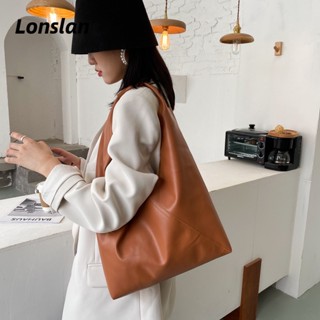 Lonslan กระเป๋าสะพายใบเล็กแนววินเทจสไตล์ฝรั่งเศสกระเป๋าลำลองสไตล์ชิวๆ