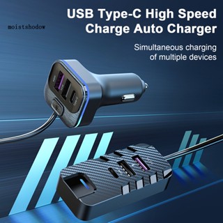 Mw อุปกรณ์ชาร์จ USB Type-C 12-24V 6 พอร์ต สําหรับรถยนต์