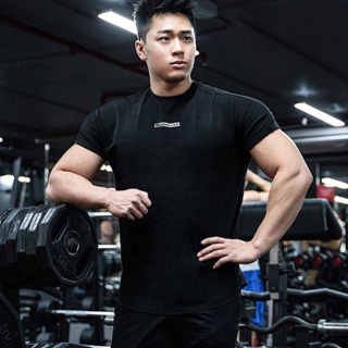 Muscle Brothers Summer Short Sleeve Quick-Drying Tight Sports T-shirt Breathable Running Training Workout Clothes Mens Casual Fashion Brand WeBk