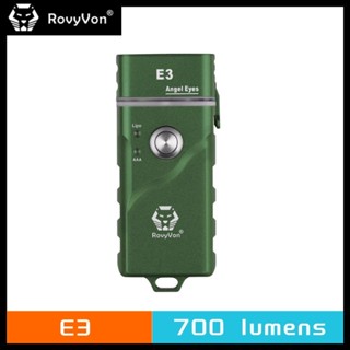 Rovyvon Angel Eyes E3 พวงกุญแจไฟฉาย LED 700 ลูเมน ชาร์จได้ พลังงานคู่ สว่างมาก ขนาดเล็ก EDC พร้อมแบตเตอรี่ AAA