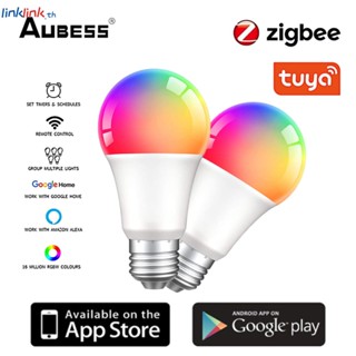 18w TUYA หลอดไฟอัจฉริยะบลูทูธ Zigbee3.0 E27 RGB เปลี่ยนสีได้ 110v 220v